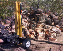 Cleaning Up Logs Left In Yard